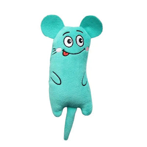 Planet Gates Green Cute Cat Toys Funny Interactive Plush Cat Toy Mini Teeth Grinding Catnip Toys Kitten Chewing Squeaky Toy Pets Accessories