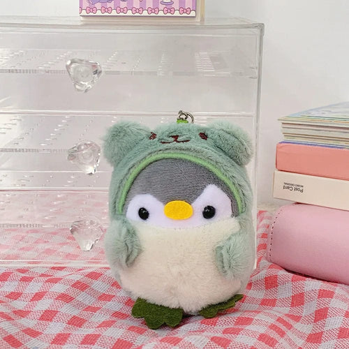 Planet Gates green Cute Penguin Plush Doll KeyChain Cartoon Animal Penguin Stuffed Toy Kawaii Girl Car Key Chain Couple Pendant Children Gifts