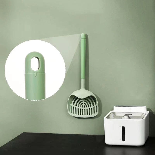 Planet Gates Green Detachable Cat Litter Scoop Deep Shovel Plastic Durable Long Handle Sifter Pooper Scooper Cats Sand Cleaning Products