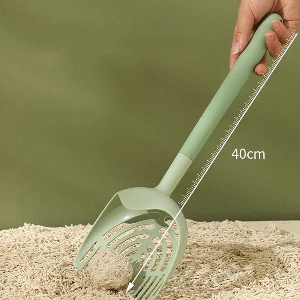 Planet Gates Green Detachable Cat Litter Scoop Deep Shovel Plastic Durable Long Handle Sifter Pooper Scooper Cats Sand Cleaning Products