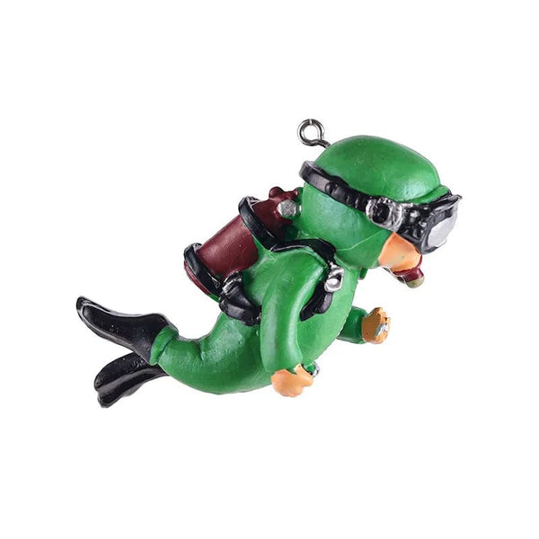 Planet Gates Green Diving / CHINA Cute Luminous Mini Diver Simulated Floating Frogman Miniature Kawaii Figures Aquarium Ornaments Figurines Fish Tank Decoration