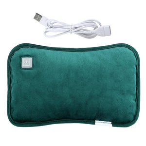 Planet Gates Green Electric Hand Warmer USB Winter Heater Soft Flannel Washable Foot Hand Warming Bag Pocket Belly Heating Pad For Home Office