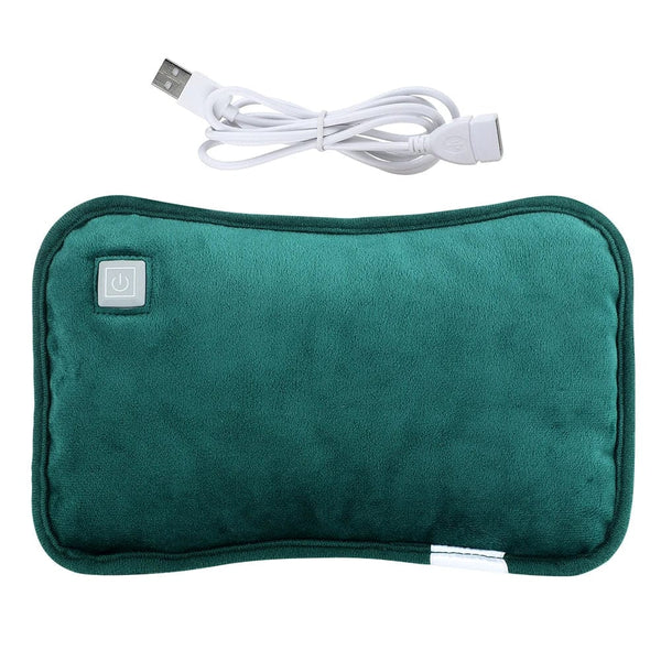 Planet Gates Green Electric Hand Warmer USB Winter Heater Soft Flannel Washable Foot Hand Warming Bag Pocket Belly Heating Pad For Home Office