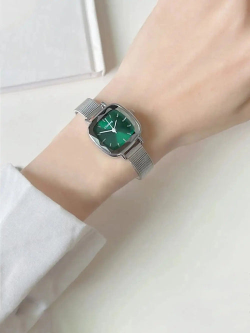 Planet Gates green Fashion Women Small Dial Quartz Mesh Strap Watch