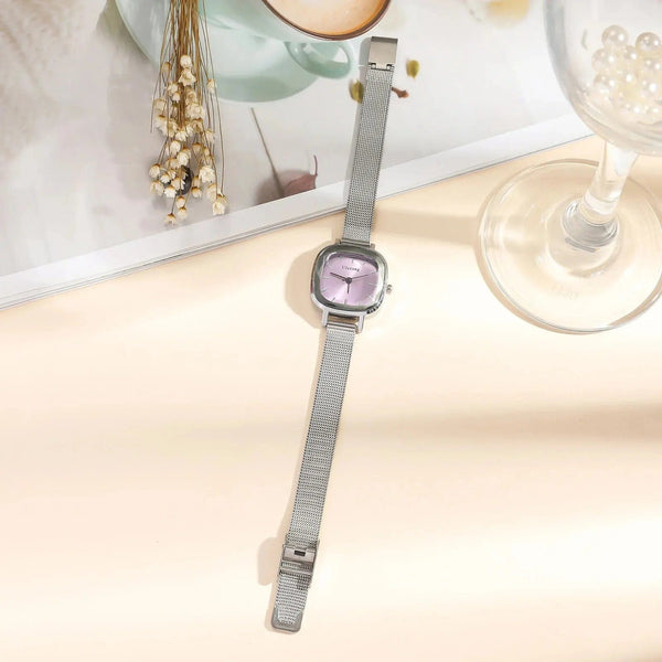 Planet Gates green Fashion Women Small Dial Quartz Mesh Strap Watch