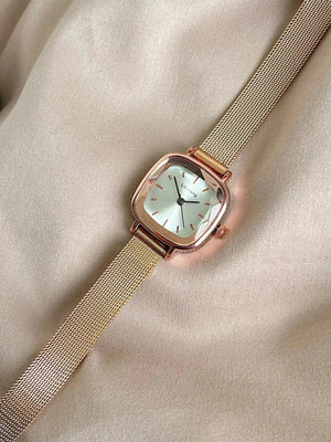 Planet Gates green Fashion Women Small Dial Quartz Mesh Strap Watch