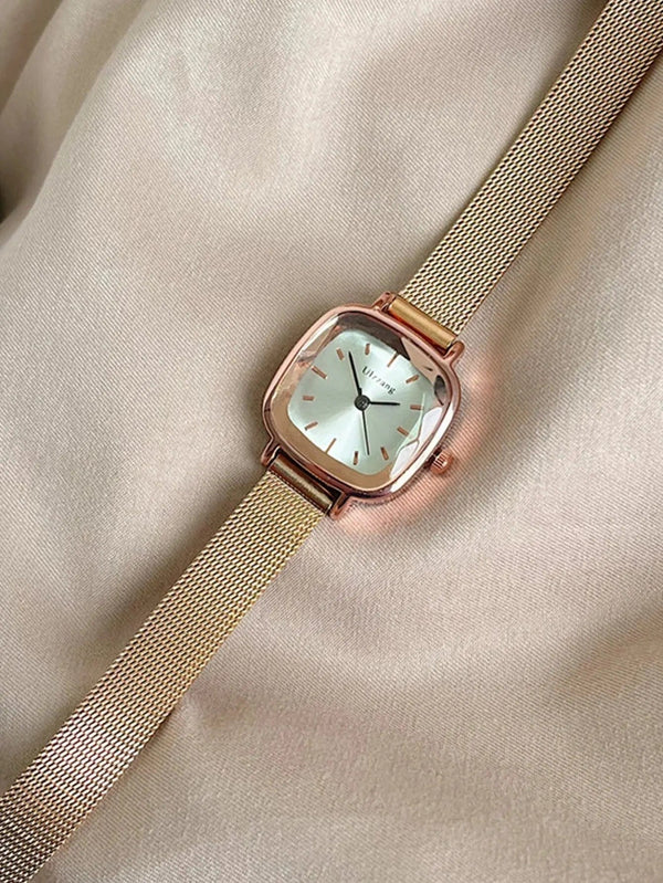 Planet Gates green Fashion Women Small Dial Quartz Mesh Strap Watch