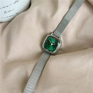 Planet Gates green Fashion Women Small Dial Quartz Mesh Strap Watch