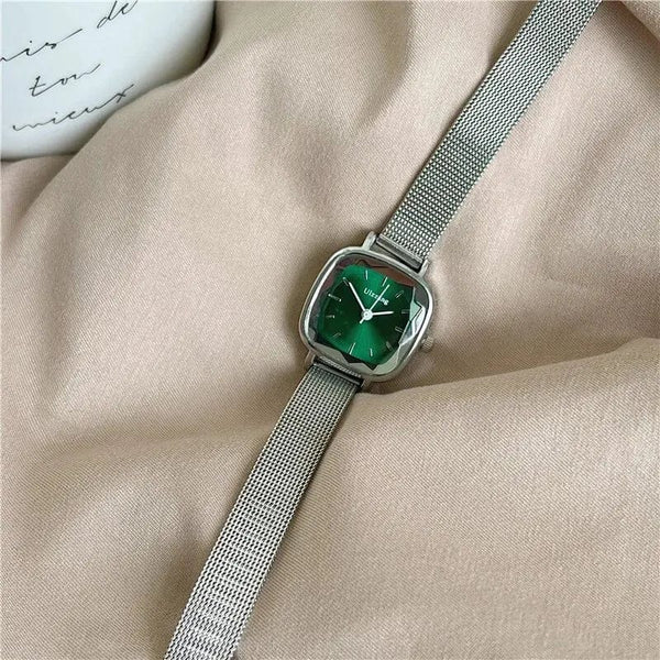 Planet Gates green Fashion Women Small Dial Quartz Mesh Strap Watch