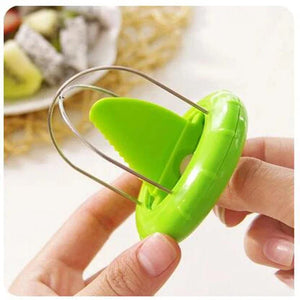 Planet Gates Green Fast Fruit Kiwi Cutter Peeler Slicer Kitchen Gadgets Stainless Steel Kiwi Peeling Tools Kitchen Fruit Salad Kitchen Accessories