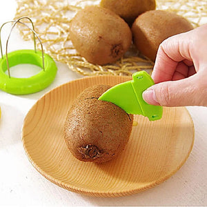 Planet Gates Green Fast Fruit Kiwi Cutter Peeler Slicer Kitchen Gadgets Stainless Steel Kiwi Peeling Tools Kitchen Fruit Salad Kitchen Accessories