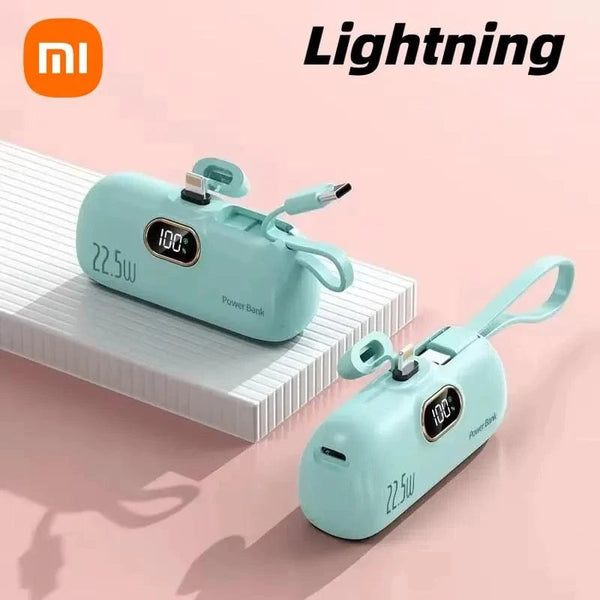 Planet Gates Green For iPhone / 30000mAh Xiaomi Mijia 30000mAh Mini Portable Power Bank Capsule Mobile Power Supply Emergency External Battery Fast Charger For iPhone 16