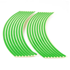Planet Gates Green For SUZUKI GSF Bandit 650 650S 1000 1200 1250 SV650 Accessories Motorcycle wheel stickersr 16 PCS Colorful Reflective Rim Strip