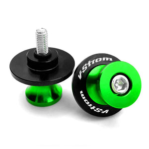 Planet Gates green For Suzuki V-Strom 250 1050 XT V Strom 650 VStrom 800DE DL650 DL100 Motorcycle 8MM Swingarm Spools Slider Stand Screws Protector
