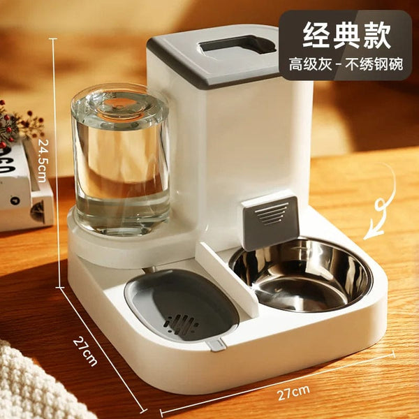 Planet Gates Green foundation / Water feeder Automatic Cat Feeding and Water Feeding Device, Dog Bowl, Cat Basin, 2-in-1 Water Dispenser, Cat Bowl, Pet Supplies