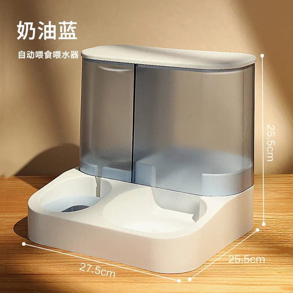 Planet Gates Green foundation / Water feeder Automatic Cat Feeding and Water Feeding Device, Dog Bowl, Cat Basin, 2-in-1 Water Dispenser, Cat Bowl, Pet Supplies