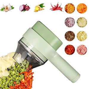 Planet Gates Green Garlic Grinder With Handle Electric Meat Mincer Garlic Chopper Chili Ginger Fruit Vegetable Onion Cutter  Kitchen Cooking Gadget
