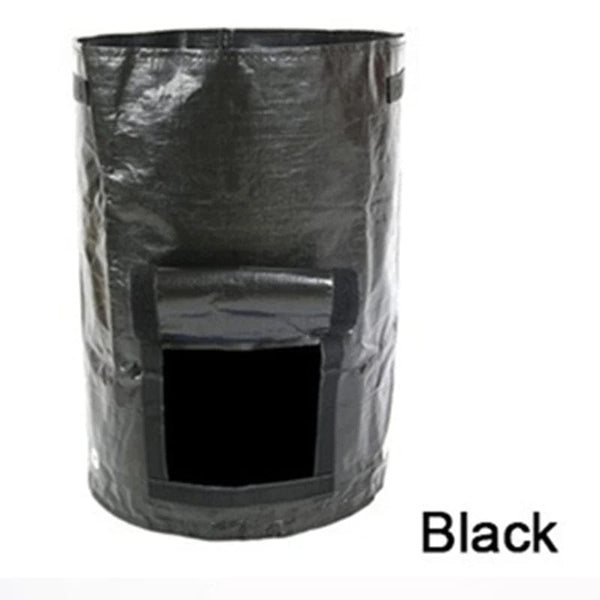 Planet Gates Green Grow Bag / 25x22cm    3 gallons Potato Grow Bags PE Vegetable Planter Growing Bag DIY Fabric Grow Pot Outdoor Garden Pots Garden Tools Veget Garden 1-12 Gallons