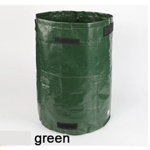 Planet Gates Green Grow Bag / 25x22cm    3 gallons Potato Grow Bags PE Vegetable Planter Growing Bag DIY Fabric Grow Pot Outdoor Garden Pots Garden Tools Veget Garden 1-12 Gallons