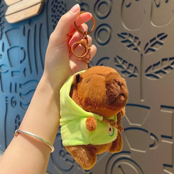 Planet Gates Green-Hoodie B Cute Small Size Capybara Plush Toy With Wings Hoodie Simulation Capybara Doll Fluffty Toy Birthday Gifts