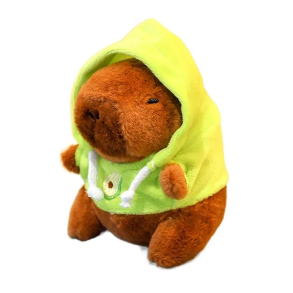 Planet Gates Green-Hoodie Swimming Ring Capybara Plush Capybara Keychain Stuffed Animals Cute Toy Capybara Bag Pendant Headgear Capybara Doll