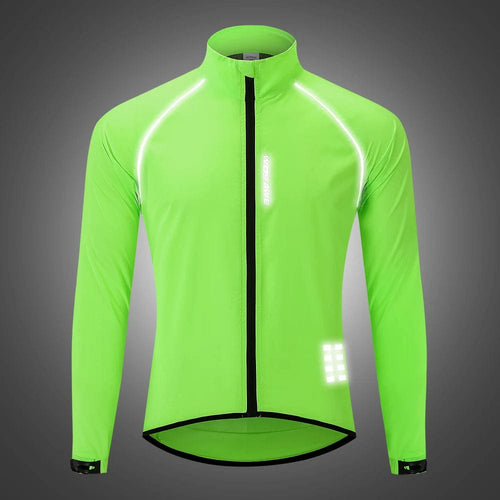 Planet Gates Green Jacket / M WOSAWE Waterproof Cycling Windbreaker Ultralight MTB Bicycle Bike Rain Jacket Raincoat Outdoor Sport Windproof Cycle Clothing