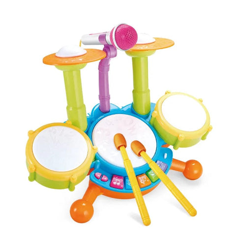Planet Gates green Kids Drum Set Toddlers 1-3 Musical Baby Educational Instruments Toys for Toddlers Girl Microphone Learning Activities Gifts