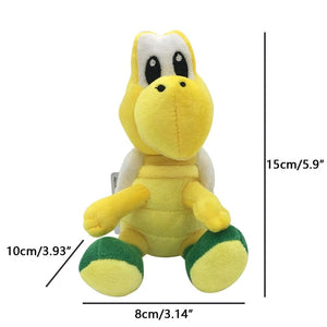 Planet Gates Green Koopa Troopa Kawaii Mario Bros Koopa Troopa Bob-omb Buddy Super Star Soft Plush Toy Funny Anime Stuffed Yellow Super Star Peluche Doll