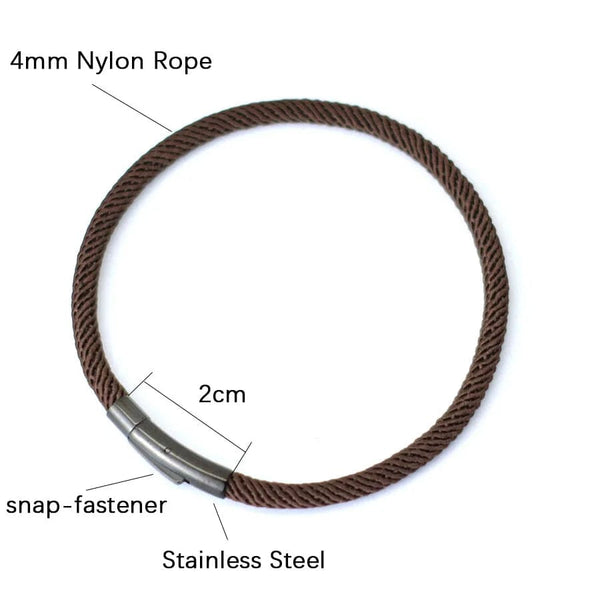 Planet Gates Green / M 19.5cm 7.7Inch 2024 New Minimalist Rope Bracelet Unisex Stainless Steel Snap Fastener Lucky Red Thread Braslet Gift For Lovers Pulsera Macrame