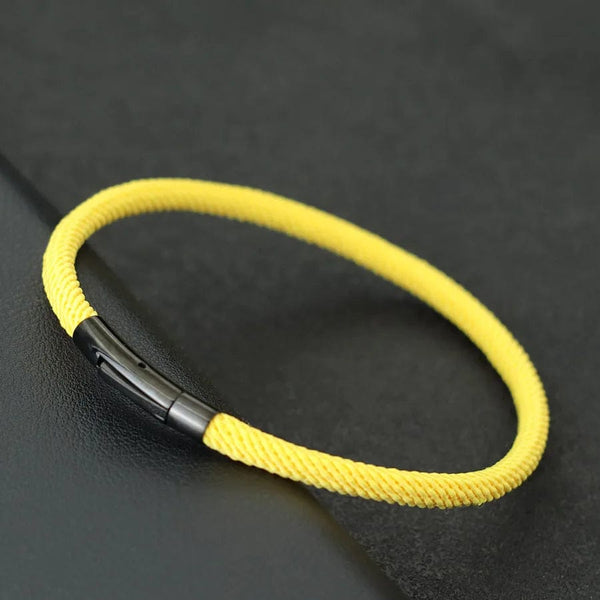 Planet Gates Green / M 19.5cm 7.7Inch 2024 New Minimalist Rope Bracelet Unisex Stainless Steel Snap Fastener Lucky Red Thread Braslet Gift For Lovers Pulsera Macrame