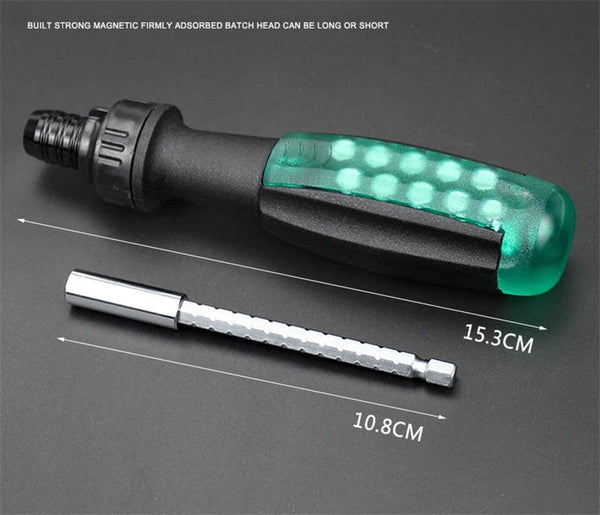 Planet Gates green Magnetic Screwdriver Set Bit Hand Tools Hex Torx Screw Driver Car Appliances Funiture Repair Kit Multi-function Tool Accessories