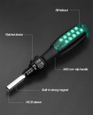 Planet Gates green Magnetic Screwdriver Set Bit Hand Tools Hex Torx Screw Driver Car Appliances Funiture Repair Kit Multi-function Tool Accessories