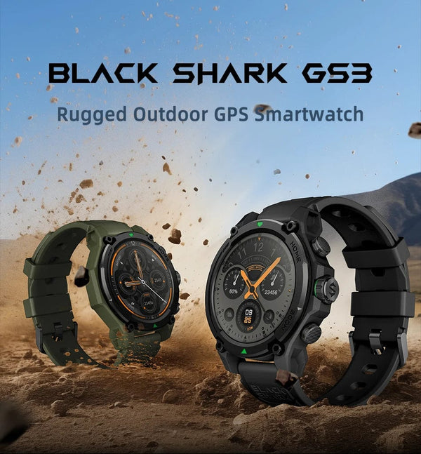 Planet Gates Green / Mexico [World Premiere]Blackshark GS3 Smart Watch Global Version 1.43"AMOLED Display 5ATM 21 Day Battery Life GPS Satellite Positioning