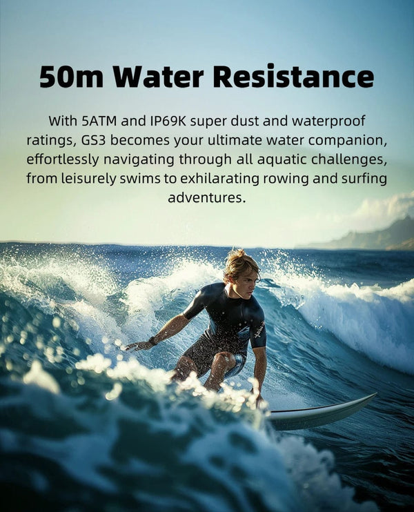 Planet Gates Green / Mexico [World Premiere]Blackshark GS3 Smart Watch Global Version 1.43"AMOLED Display 5ATM 21 Day Battery Life GPS Satellite Positioning