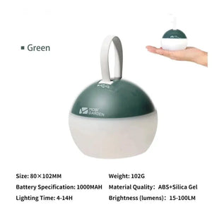 Planet Gates GREEN MOBI GARDEN Camping Ran Camp Lighting LED Lantern Rechargeable Portable
