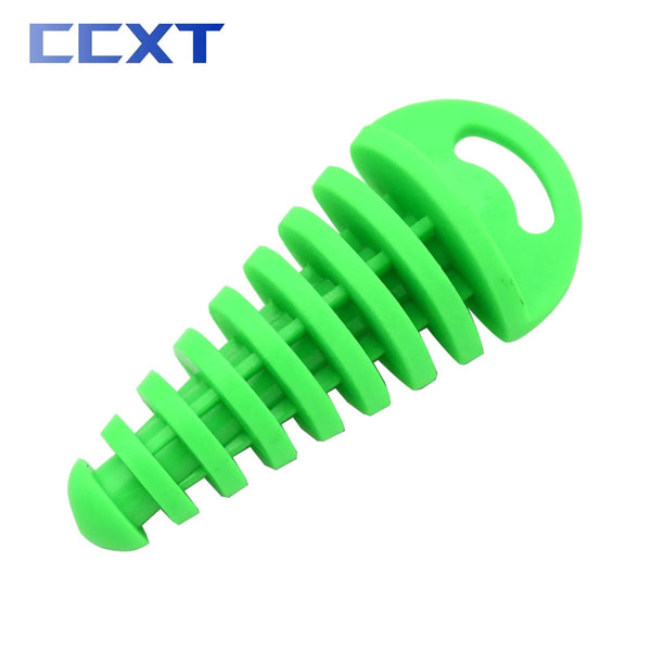 Planet Gates Green Motorcycle ATV Exhaust Pipe Plug Tailpipe PVC Air Bleeder Plug Wash Plug Pipe Protector For Yamaha Honda Kawasaki Suzuki KTM etc