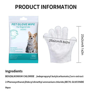 Planet Gates green New 6PCS Pet Wash-Free Gloves Cat Bath Deodorant Wipes Disposable Cleaning Dry Cleaning Dog Wipes Gentle And Convenient Gloves