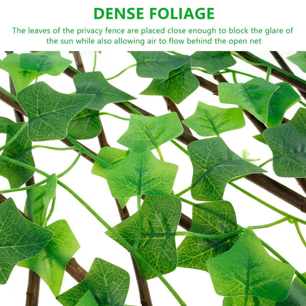 Planet Gates Green New Garden Screening Expanding Trellis Privacy Screen Hedge Artificial Faux Ivy Leaves Wooden Fence for Garden Buildings