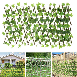 Planet Gates Green New Garden Screening Expanding Trellis Privacy Screen Hedge Artificial Faux Ivy Leaves Wooden Fence for Garden Buildings