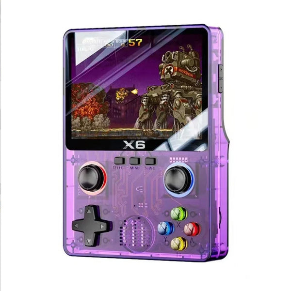 Planet Gates Green NEW X6 Game Console Retro Video Game Console 3.5'' IPS Screen Portable Handheld Game Player Classic Games Children Gifts