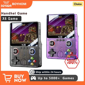 Planet Gates Green NEW X6 Game Console Retro Video Game Console 3.5'' IPS Screen Portable Handheld Game Player Classic Games Children Gifts