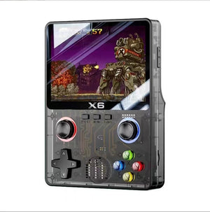 Planet Gates Green NEW X6 Game Console Retro Video Game Console 3.5'' IPS Screen Portable Handheld Game Player Classic Games Children Gifts