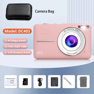 Planet Gates Green No Card HD 1080P 2.4 inch digital Camera Rechargeable Cameras with 16x Zoom Compact Camera 44MP Cameras for kids Beginner Camera