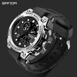 Planet Gates green / No SANDA G Style Men Digital Watch Date Military Sports Watches Waterproof Electronic Wristwatch Mens Clock Orologio da uomo 739