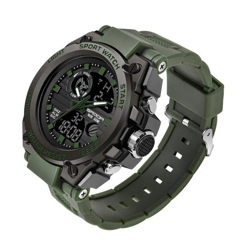Planet Gates green / No SANDA G Style Men Digital Watch Date Military Sports Watches Waterproof Electronic Wristwatch Mens Clock Orologio da uomo 739
