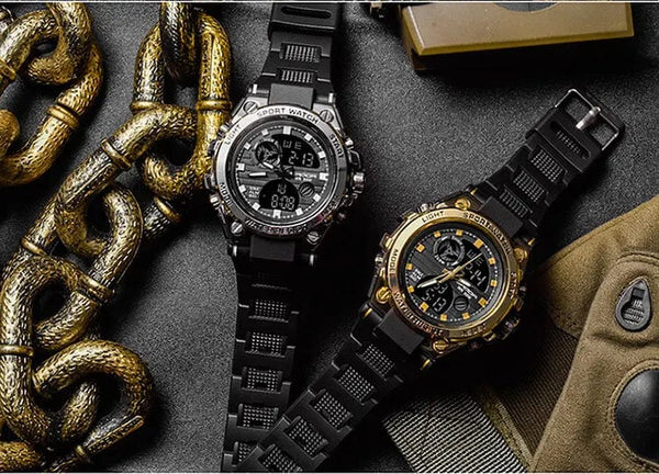 Planet Gates green / No SANDA G Style Men Digital Watch Date Military Sports Watches Waterproof Electronic Wristwatch Mens Clock Orologio da uomo 739