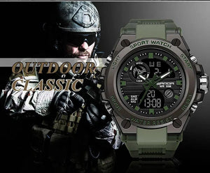 Planet Gates green / No SANDA G Style Men Digital Watch Date Military Sports Watches Waterproof Electronic Wristwatch Mens Clock Orologio da uomo 739