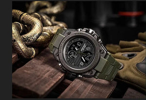 Planet Gates green / No SANDA G Style Men Digital Watch Date Military Sports Watches Waterproof Electronic Wristwatch Mens Clock Orologio da uomo 739