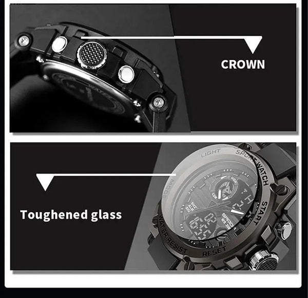 Planet Gates green / No SANDA G Style Men Digital Watch Date Military Sports Watches Waterproof Electronic Wristwatch Mens Clock Orologio da uomo 739