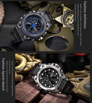 Planet Gates green / No SANDA G Style Men Digital Watch Date Military Sports Watches Waterproof Electronic Wristwatch Mens Clock Orologio da uomo 739